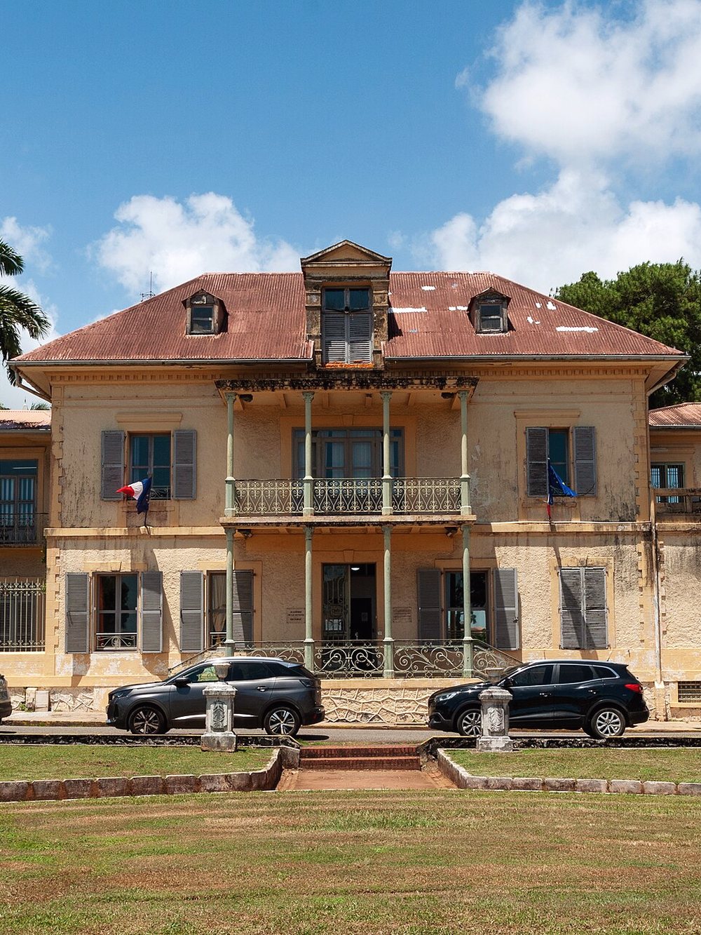 Bâtiment colonial du centre historique de Cayenne